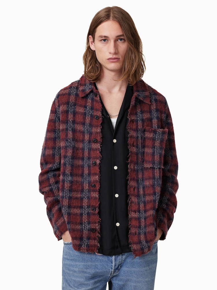 AllSaints Red Austin Cardigan - Image 1 of 6
