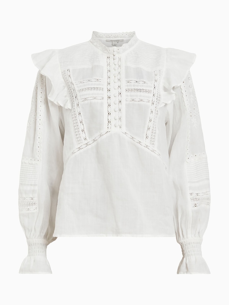 Белый - AllSaints Heather Top - Image 7 of 7