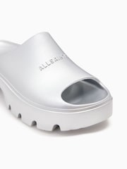 AllSaints Grey Eclipse Sliders - Image 4 of 5