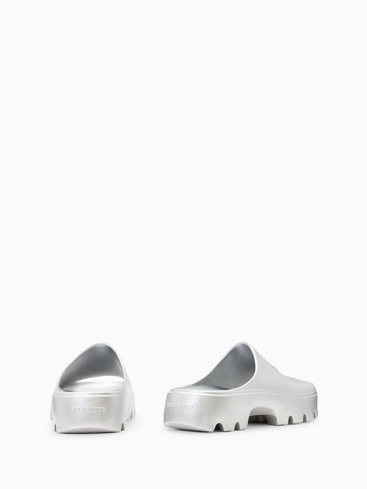AllSaints Grey Eclipse Sliders - Image 5 of 5
