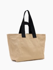 AllSaints Brown Ali Canvas Tote 100% Cotton Bag - Image 5 of 5