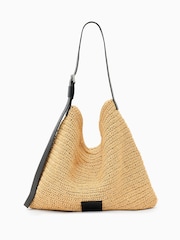 AllSaints Cream Asha Paper Shoulder Bag - Image 1 of 7