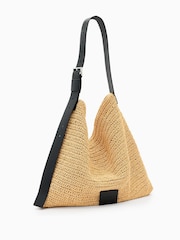 AllSaints Cream Asha Paper Shoulder Bag - Image 4 of 7