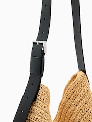 AllSaints Cream Asha Paper Shoulder Bag - Image 6 of 7