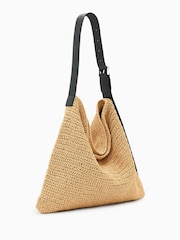 AllSaints Cream Asha Paper Shoulder Bag - Image 7 of 7
