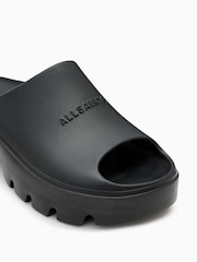 AllSaints Black Eclipse Sliders - Image 4 of 5