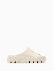 AllSaints White Eclipse Sliders - Image 1 of 5