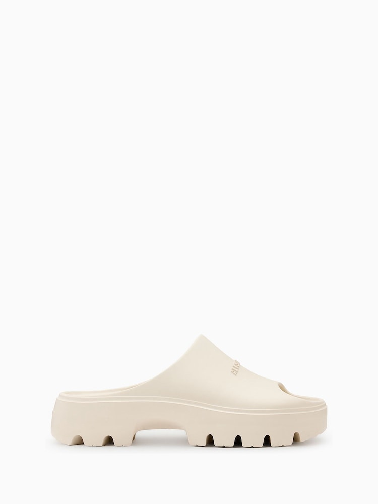 AllSaints White Eclipse Sliders - Image 1 of 5