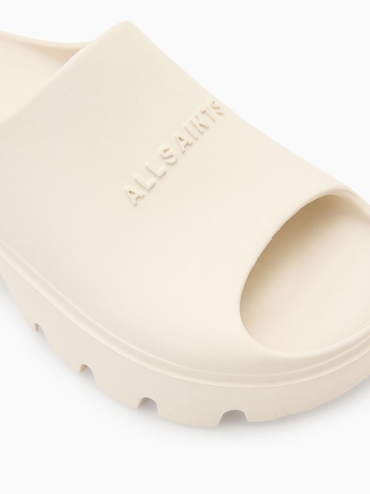 AllSaints White Eclipse Sliders - Image 4 of 5
