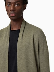 AllSaints Green Mode Merino Open Car Cardigan - Image 2 of 6
