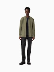 AllSaints Green Mode Merino Open Car Cardigan - Image 3 of 6