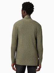 AllSaints Green Mode Merino Open Car Cardigan - Image 5 of 6