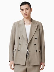 AllSaints Grey Newton Blazer - Image 1 of 9