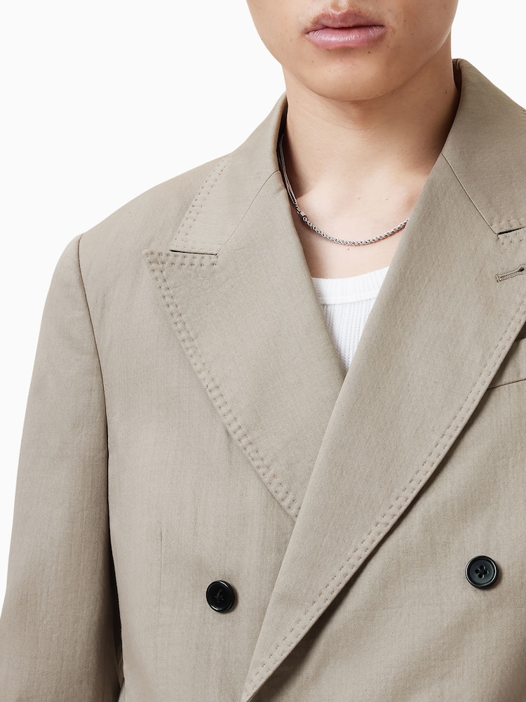 AllSaints Grey Newton Blazer - Image 4 of 9