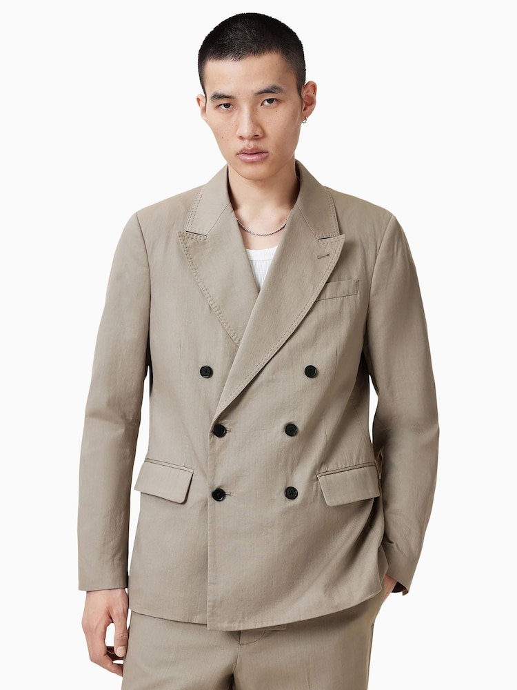 AllSaints Grey Newton Blazer - Image 5 of 9