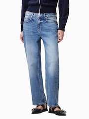 AllSaints Blue Ida Straight Jeans - Image 3 of 8