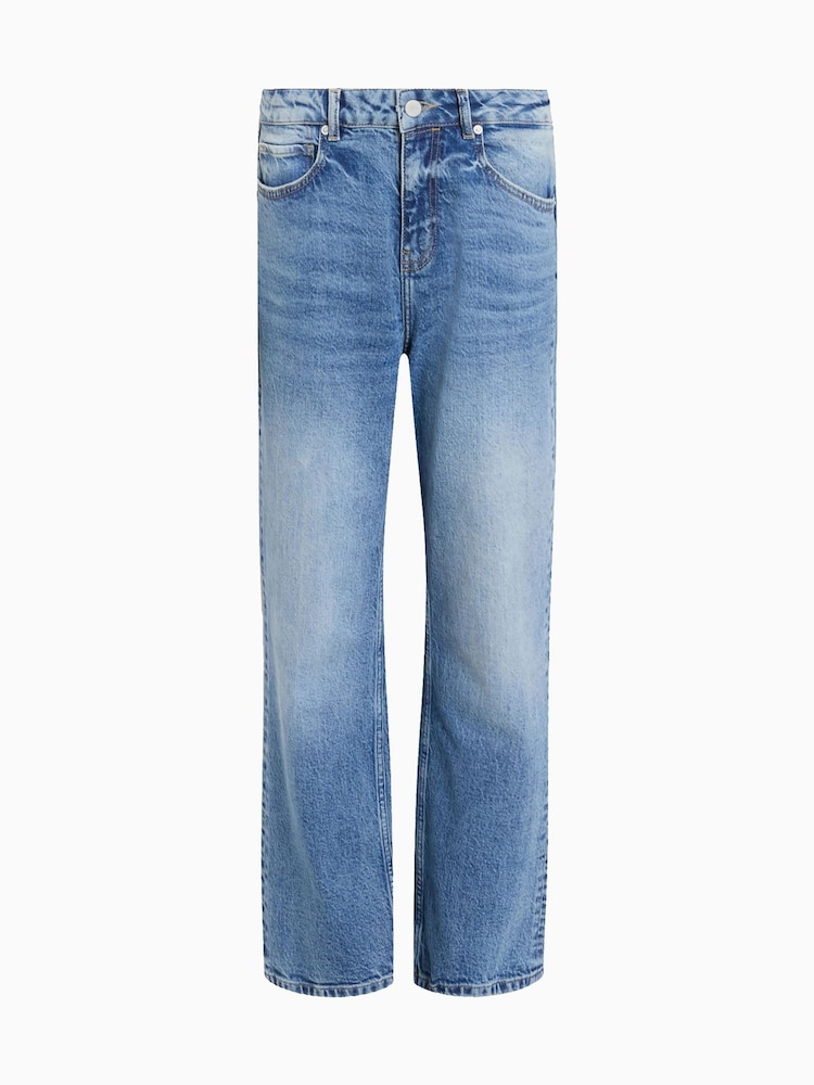 AllSaints Blue Ida Straight Jeans - Image 8 of 8