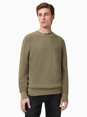 AllSaints Green Aspen Crew Jumper - Image 3 of 5