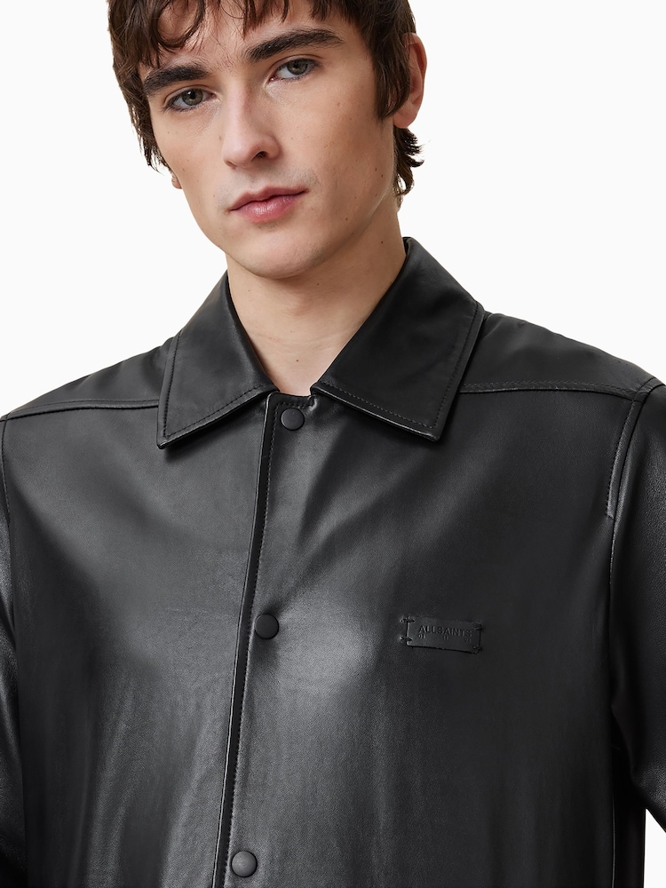 AllSaints Black Arlington Jacket - Image 2 of 7