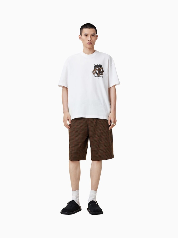 AllSaints Brown Newell Shorts - Image 2 of 8