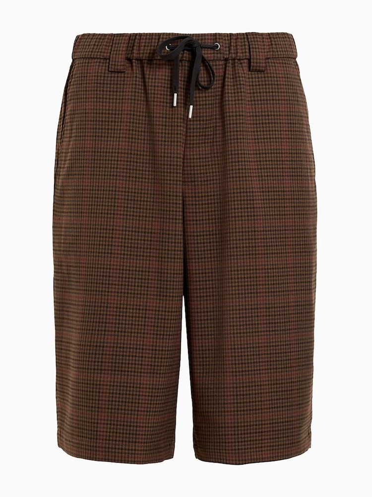 AllSaints Brown Newell Shorts - Image 8 of 8