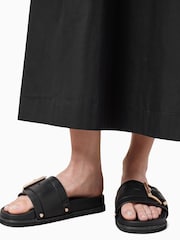 AllSaints Black Ellie Stud Sliders - Image 1 of 6