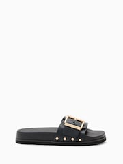 AllSaints Black Ellie Stud Sliders - Image 2 of 6