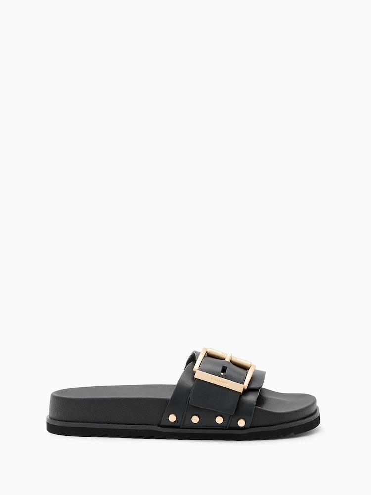 Черный - Шлепанцы с заклепками AllSaints Ellie - Изображение 2 из 6 Черный - Шлепанцы с заклепками AllSaints Ellie - Изображение 2 из 6