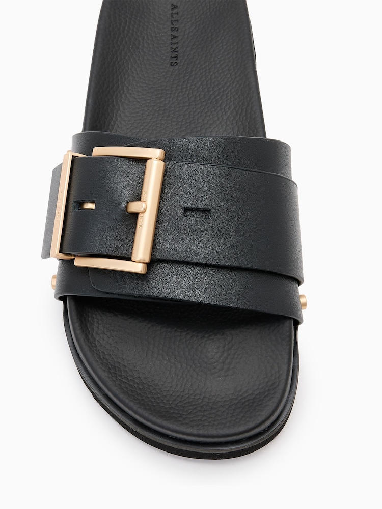 AllSaints Black Ellie Stud Sliders - Image 5 of 6