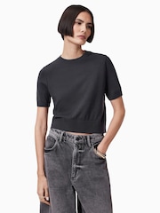 AllSaints Black Elsie T-Shirt - Image 4 of 6