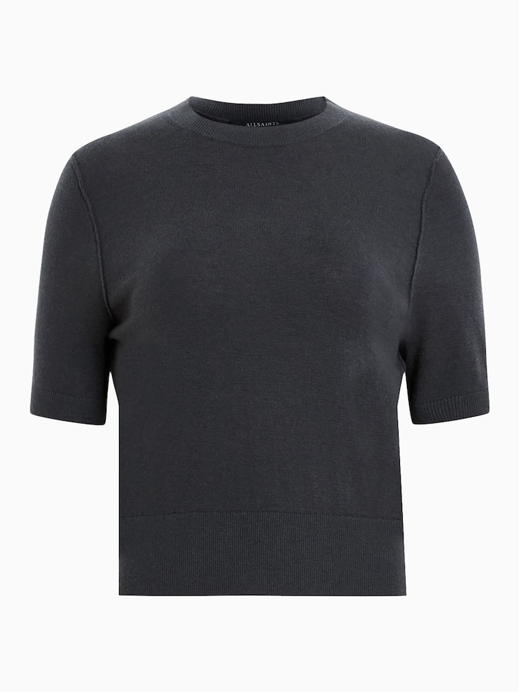 AllSaints Black Elsie T-Shirt - Image 6 of 6