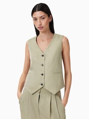 Groen - AllSaints Averie Ten Waistcoat - Image 1 of 1