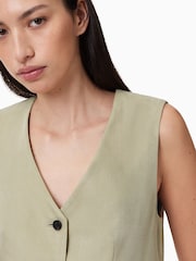 Зеленый - AllSaints Averie Ten Waistcoat - Изображение 2 из 7