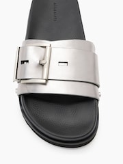 AllSaints Grey Ellie Stud Sliders - Image 7 of 7