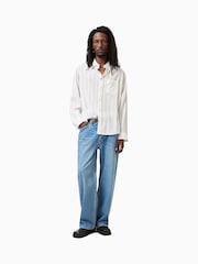 AllSaints White Karmi Long Sleeve 100% Cotton Shirt - Image 3 of 7
