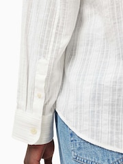 AllSaints White Karmi Long Sleeve 100% Cotton Shirt - Image 4 of 7
