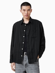 AllSaints Karmi Long Sleeve 100% Cotton Shirt - Изображение 1 из 8
