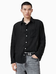 AllSaints Karmi Long Sleeve 100% Cotton Shirt - Изображение 5 из 8