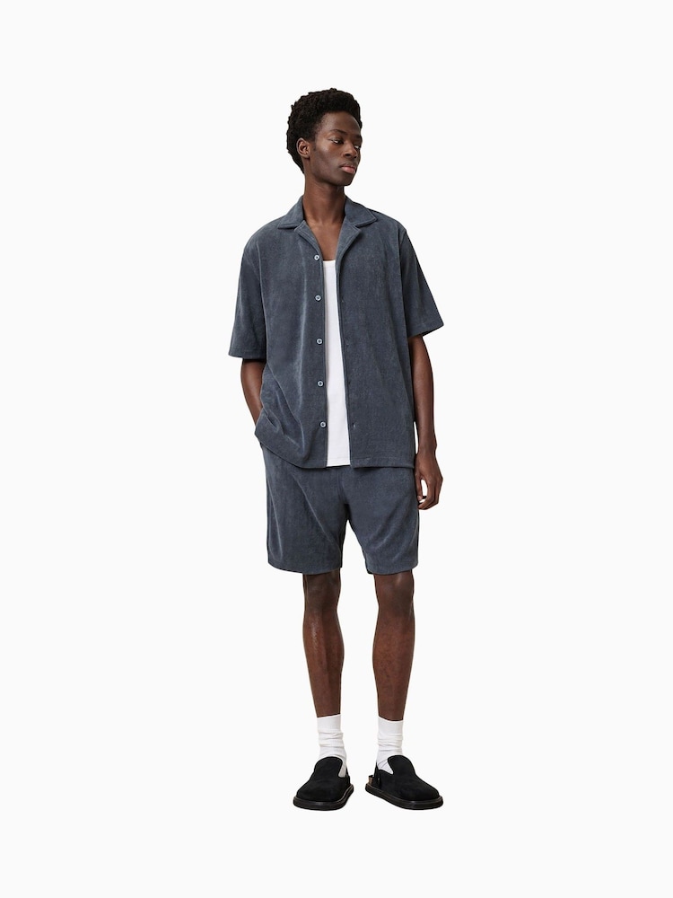 AllSaints Blue Felix Sweat Shorts - Image 1 of 7