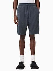 AllSaints Blue Felix Sweat Shorts - Image 2 of 7