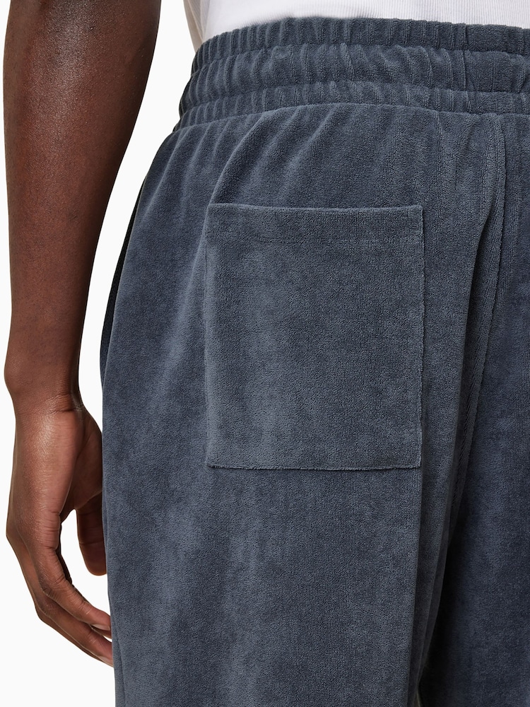 AllSaints Blue Felix Sweat Shorts - Image 5 of 7