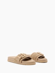 AllSaints Brown Ellie Stud Sliders - Image 3 of 5