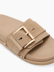 AllSaints Brown Ellie Stud Sliders - Image 4 of 5