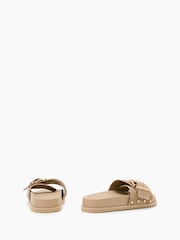 AllSaints Brown Ellie Stud Sliders - Image 5 of 5