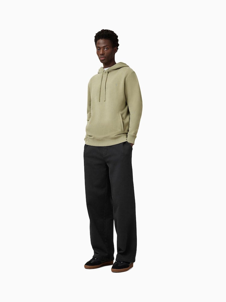 AllSaints Green Raven Over The Head Hoodie - Image 3 of 6