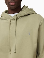 AllSaints Green 100% Organic Cotton Raven Oth Hoodie - Image 4 of 6