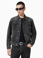 AllSaints Black Jayger Jacket - Image 1 of 9
