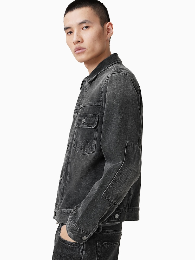 AllSaints Black Jayger Jacket - Image 5 of 9