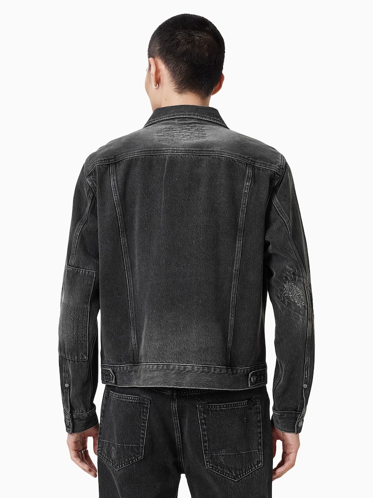 AllSaints Black Jayger Jacket - Image 7 of 9