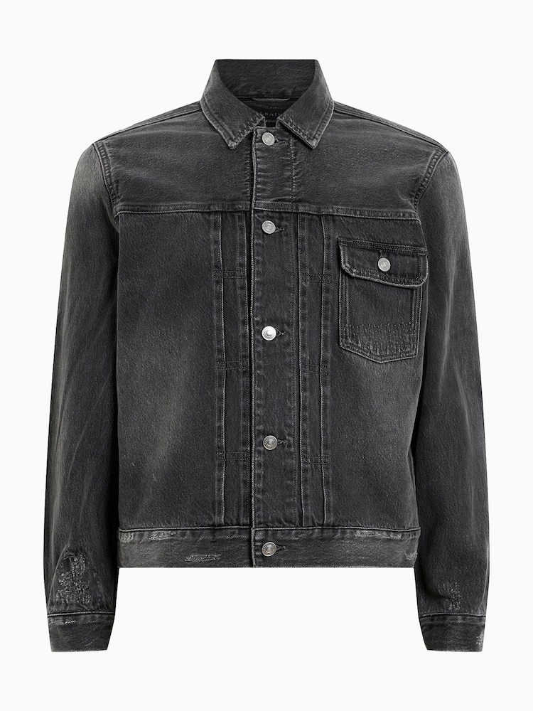 AllSaints Black Jayger Jacket - Image 8 of 9